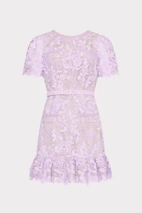 Office Classic 3D Garden Lace Mini Dress