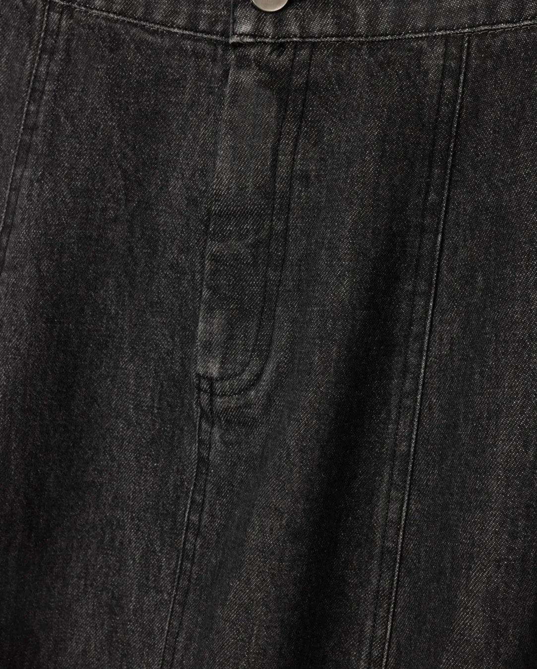 Clean Cut A-Line Seam Detailed Denim Skirt