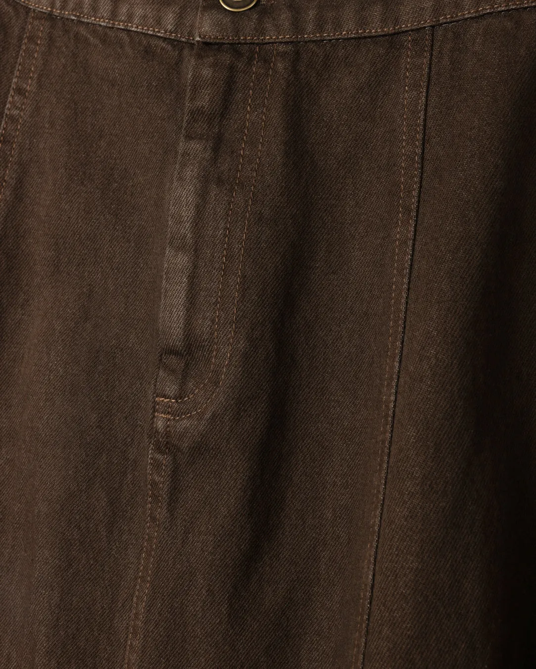 Built In Shorts A-Line Seam Detailed Denim Skirt