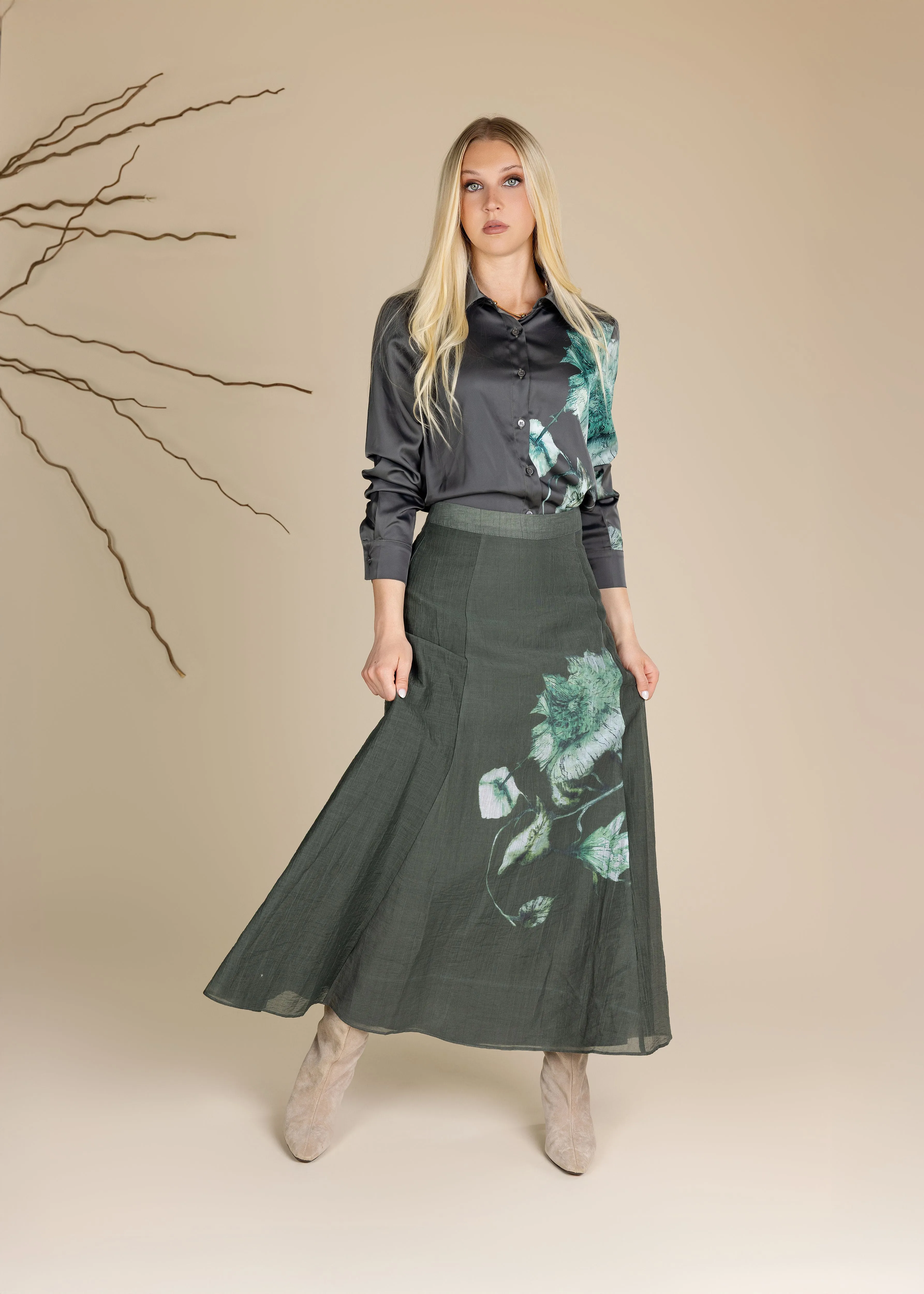 Abington Printed Skirt Sleek Vibe