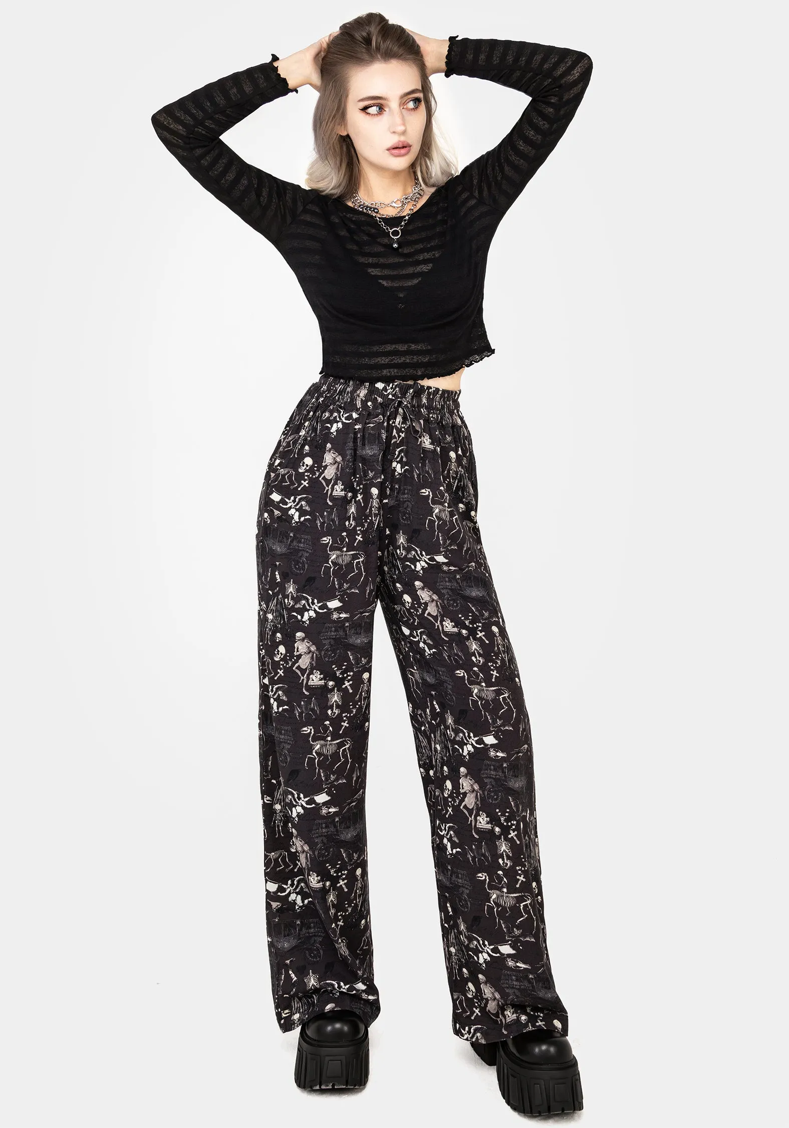 ContrastStitching Recycled Material Blend Gomez Striped Crop