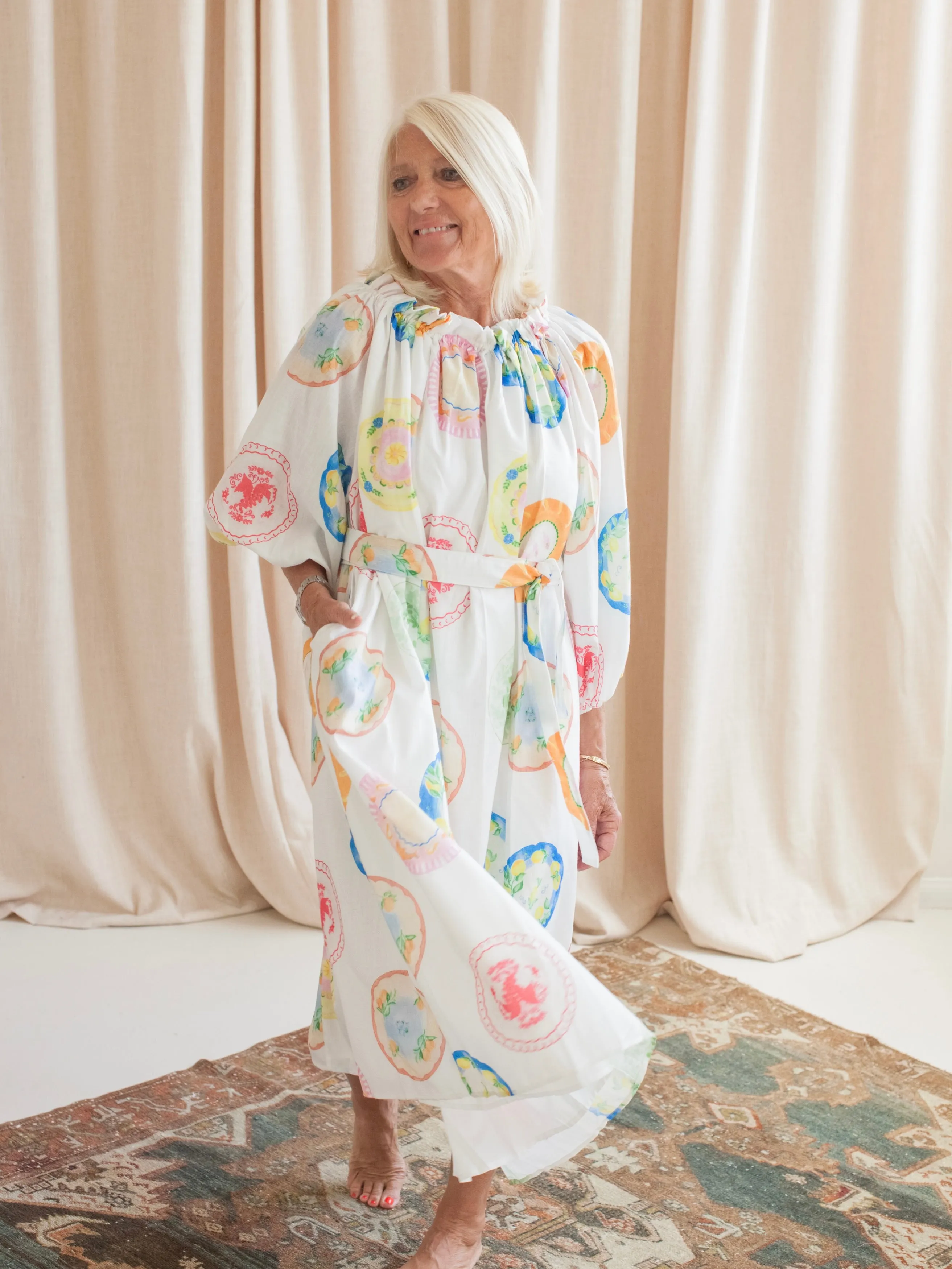 Nature Bloom Comfortable Layer Seville Belted Dress