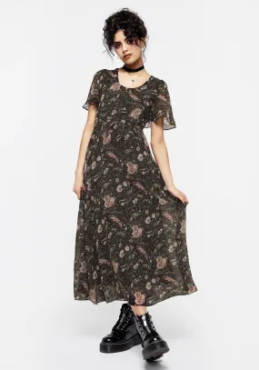 Softly Structured Ophelia Chiffon Midaxi Dress