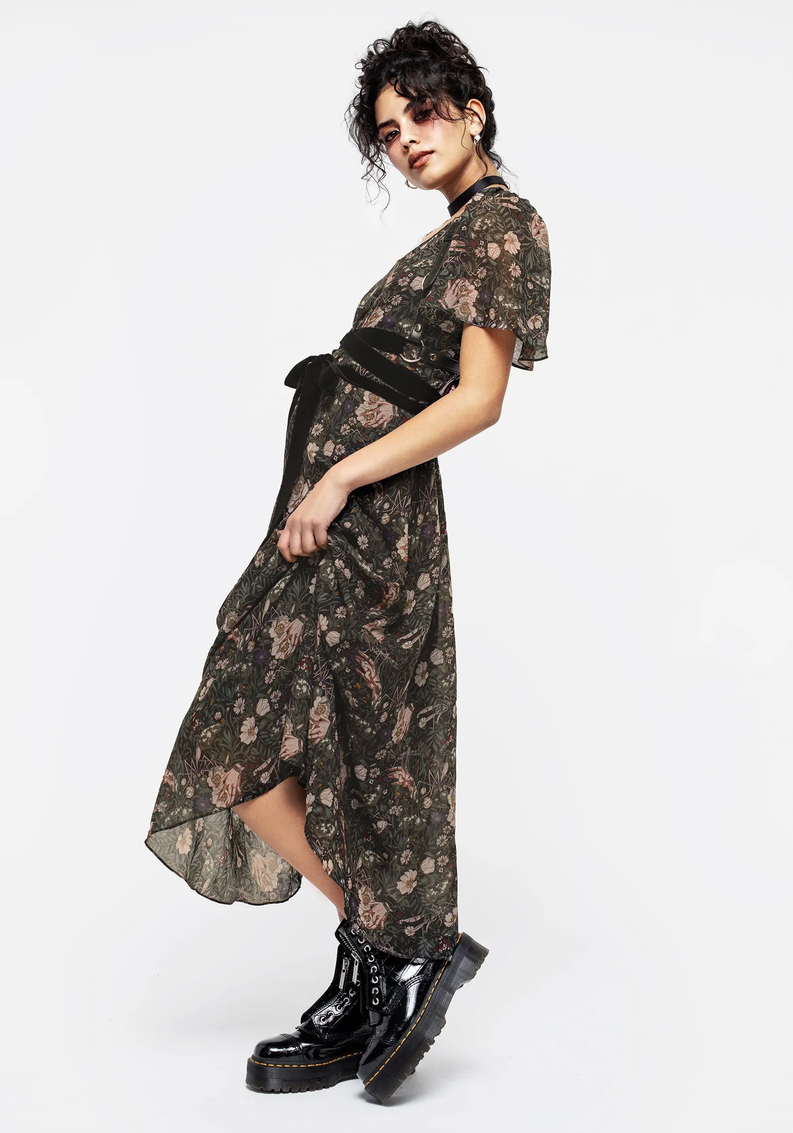 Ophelia Chiffon Midaxi Dress Air Layer