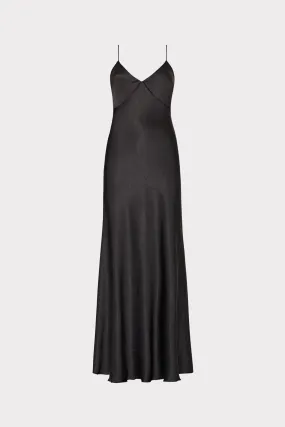 Seasonal Fit Simple yet sophisticated gown Addie Hammered Satin Maxi Dress