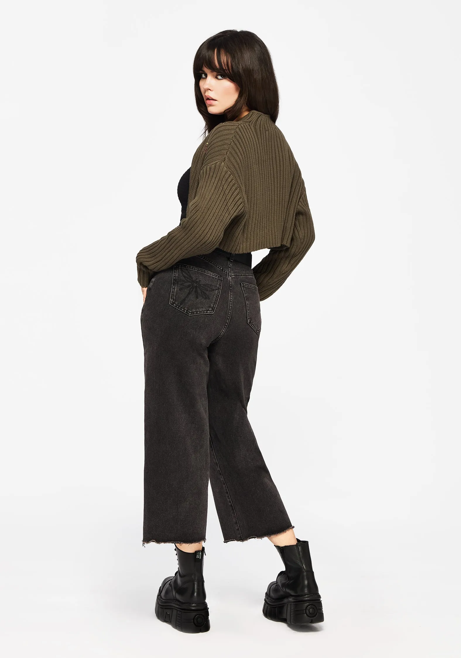 Durable Reinforced Elbows Ergot Cotton Floral Embroidered Bolero