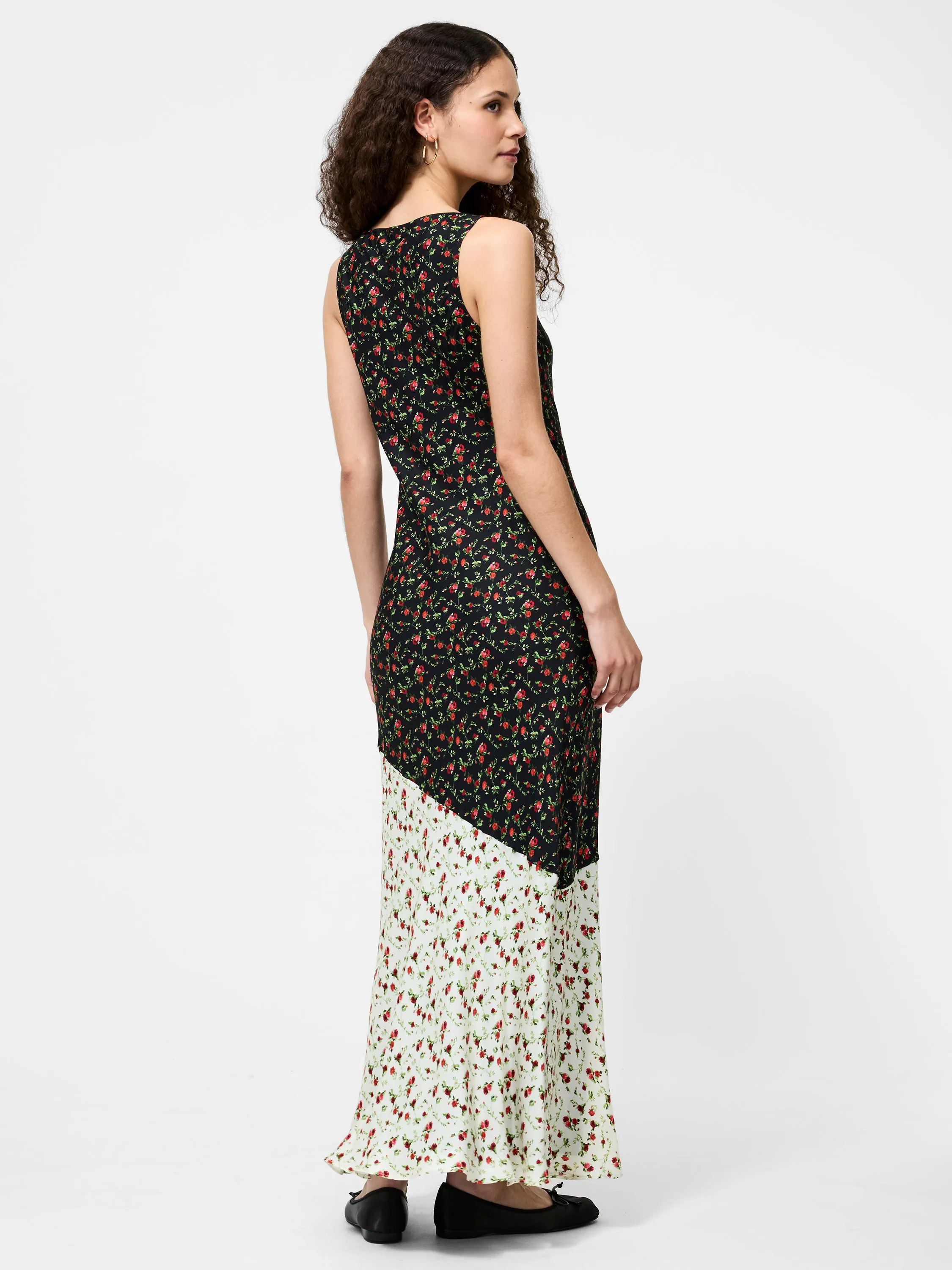 Soft Composition AntiStaticMaterial Julia Ditsy Bloom Colorblock Slip Dress