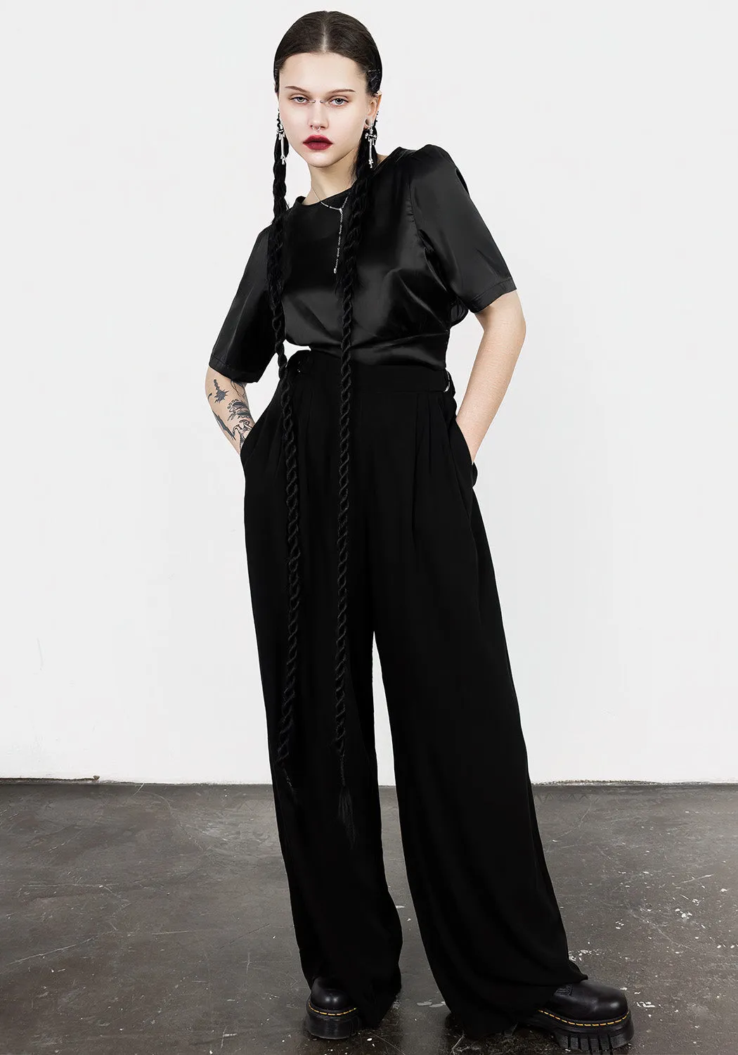 Ostara Palazzo Pant Soft Focus Hip Skimming