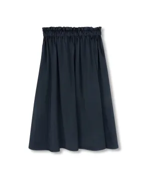 Elastic Ruffle Waisted Full Skirt Chic Look Relaxed Feel