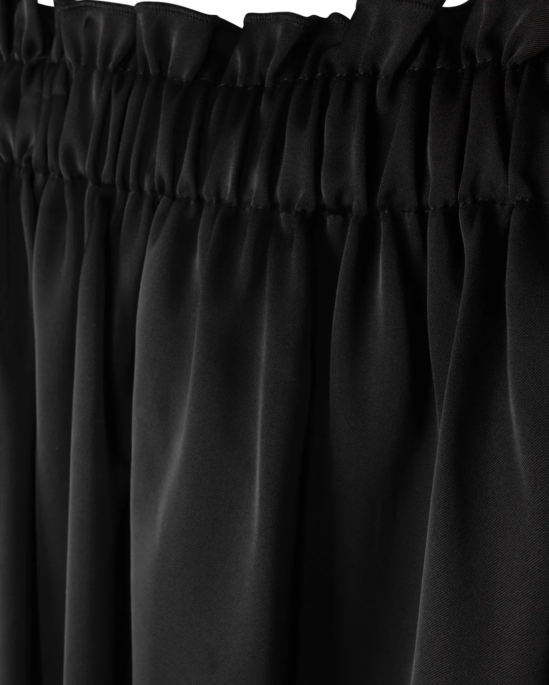 Elastic Ruffle Waisted Full Skirt Geometric Print