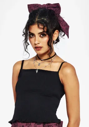 Sweat Absorbing Lining Helia Cotton Shirred Cami Top