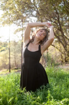 Agnes dress in Black Linen All-Occasion Look