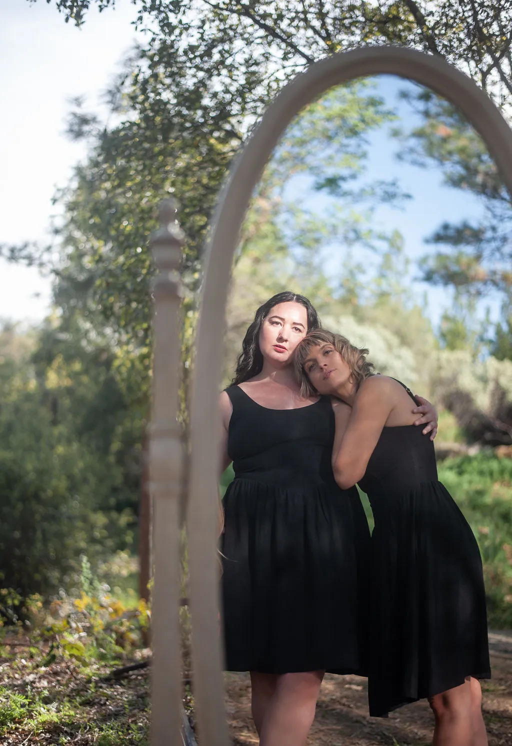 Neutral Form Smooth Look Agnes dress in Black Linen