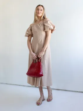 Agnes Midi Dress Romance Glow Light Aesthetic