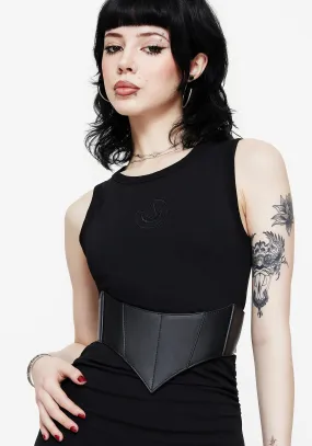 Flexible Knee Panels Airie Pointed Detail Waist Belt