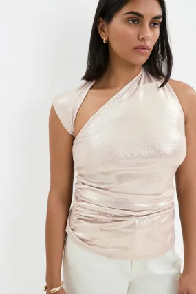 Aiyana Metallic Top FlexibleNeckline