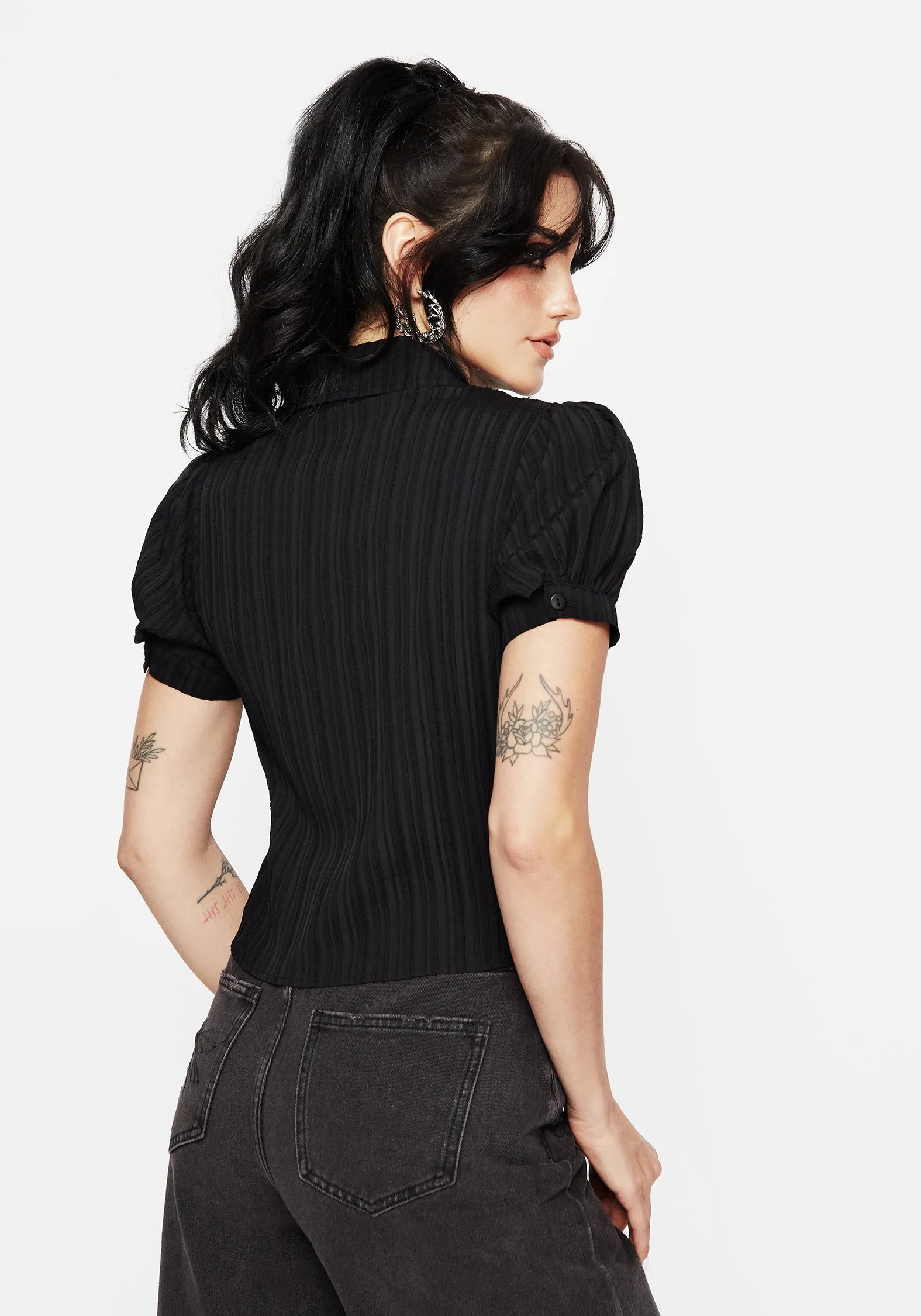 BondedSeamTechnology Alcina Puff Sleeve Crop Top