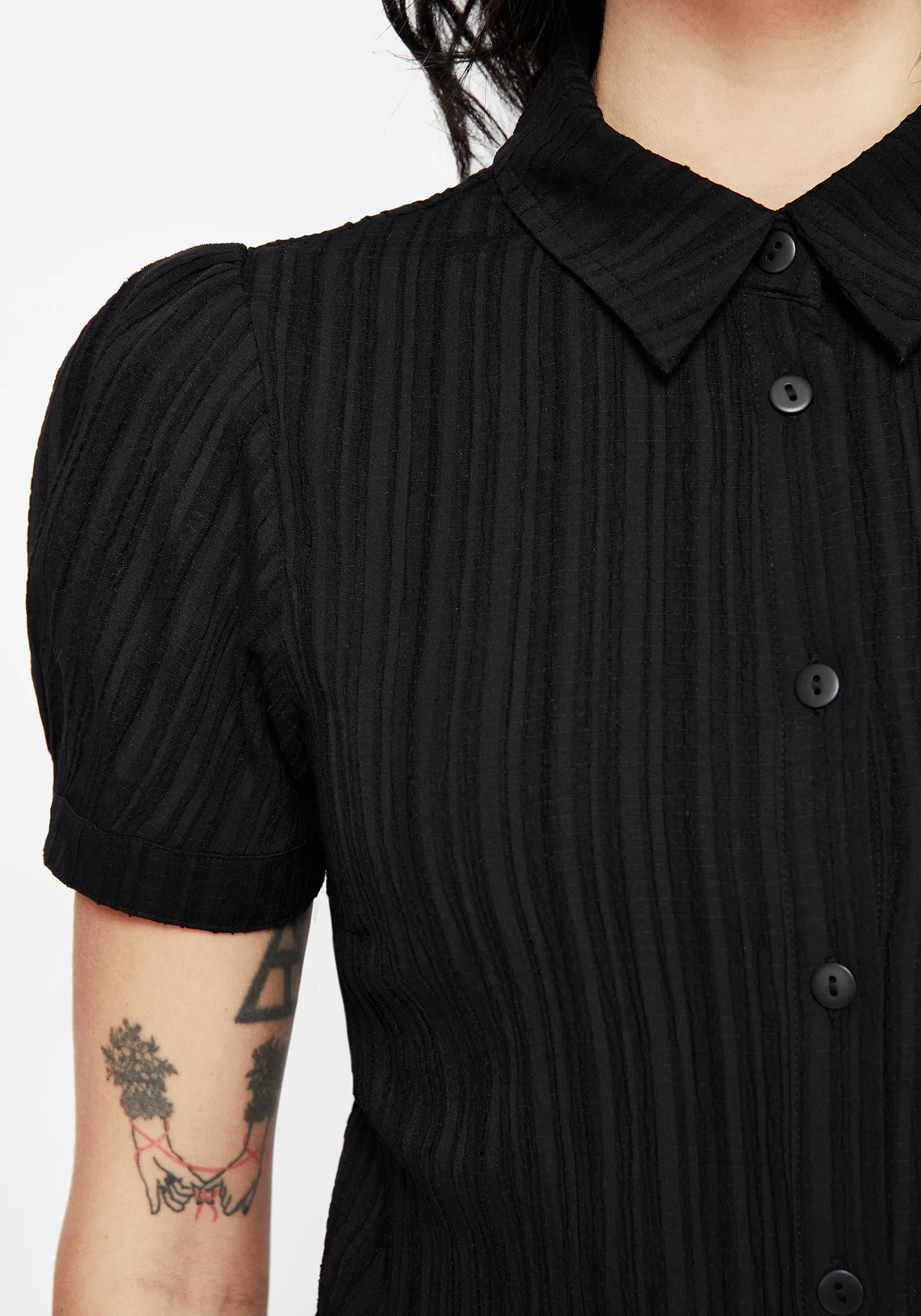 BioBased Fiber Alcina Puff Sleeve Crop Top