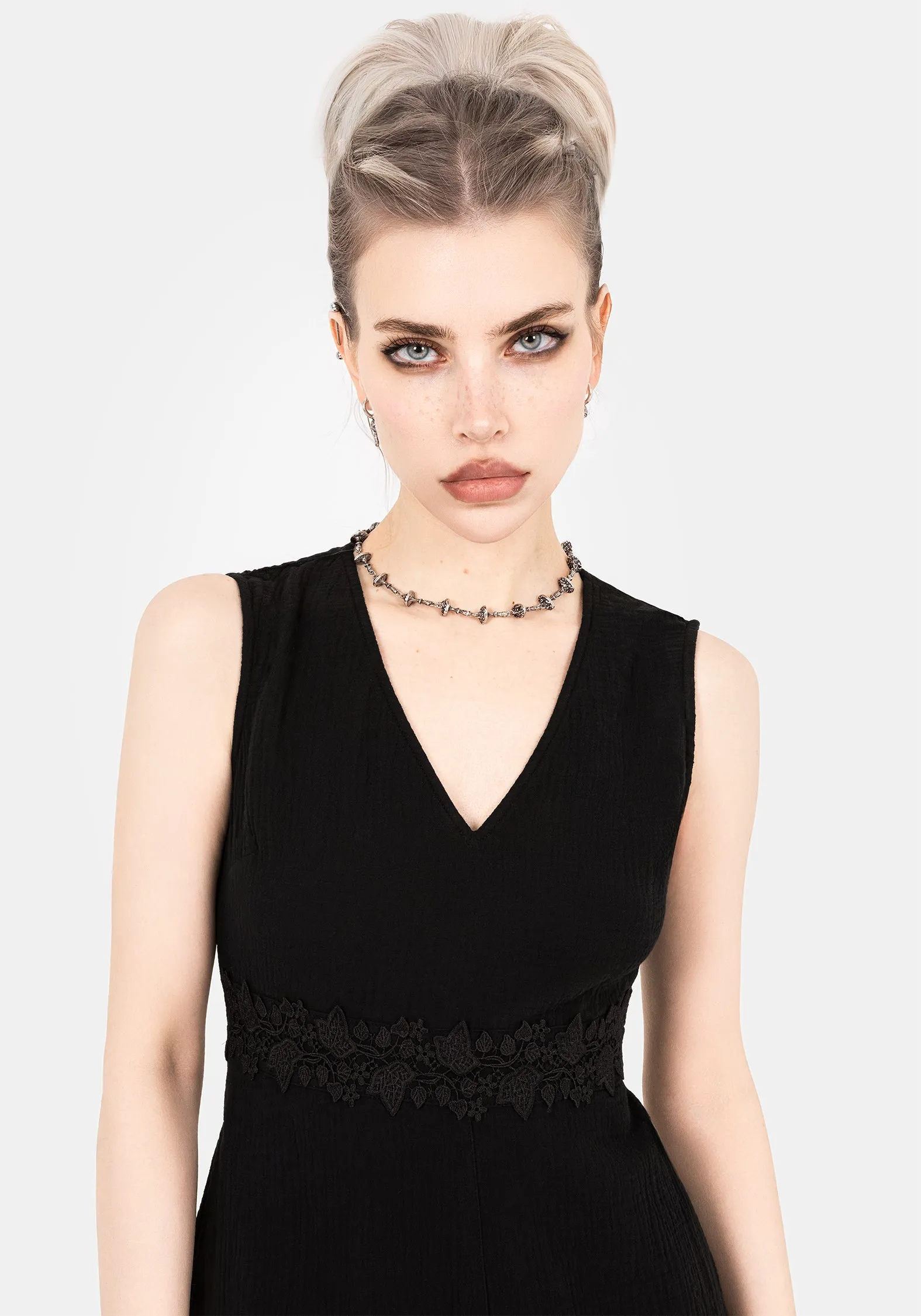 Alder Cotton Ivy Detail Playsuit Comfort Fit Runway Inspired