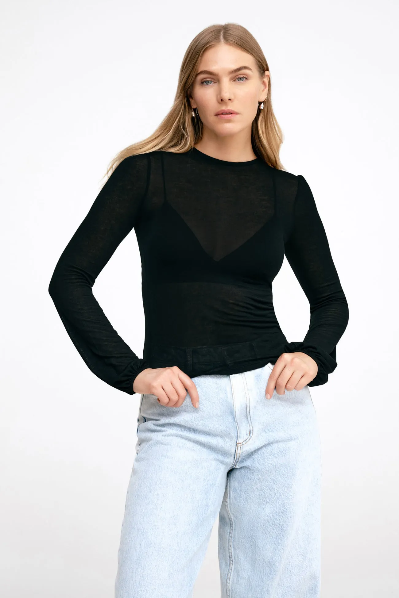 Alex Sheer Top HiddenZipper