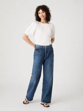 Alexis Raglan Puff Sleeve Top Non Chafing Edges