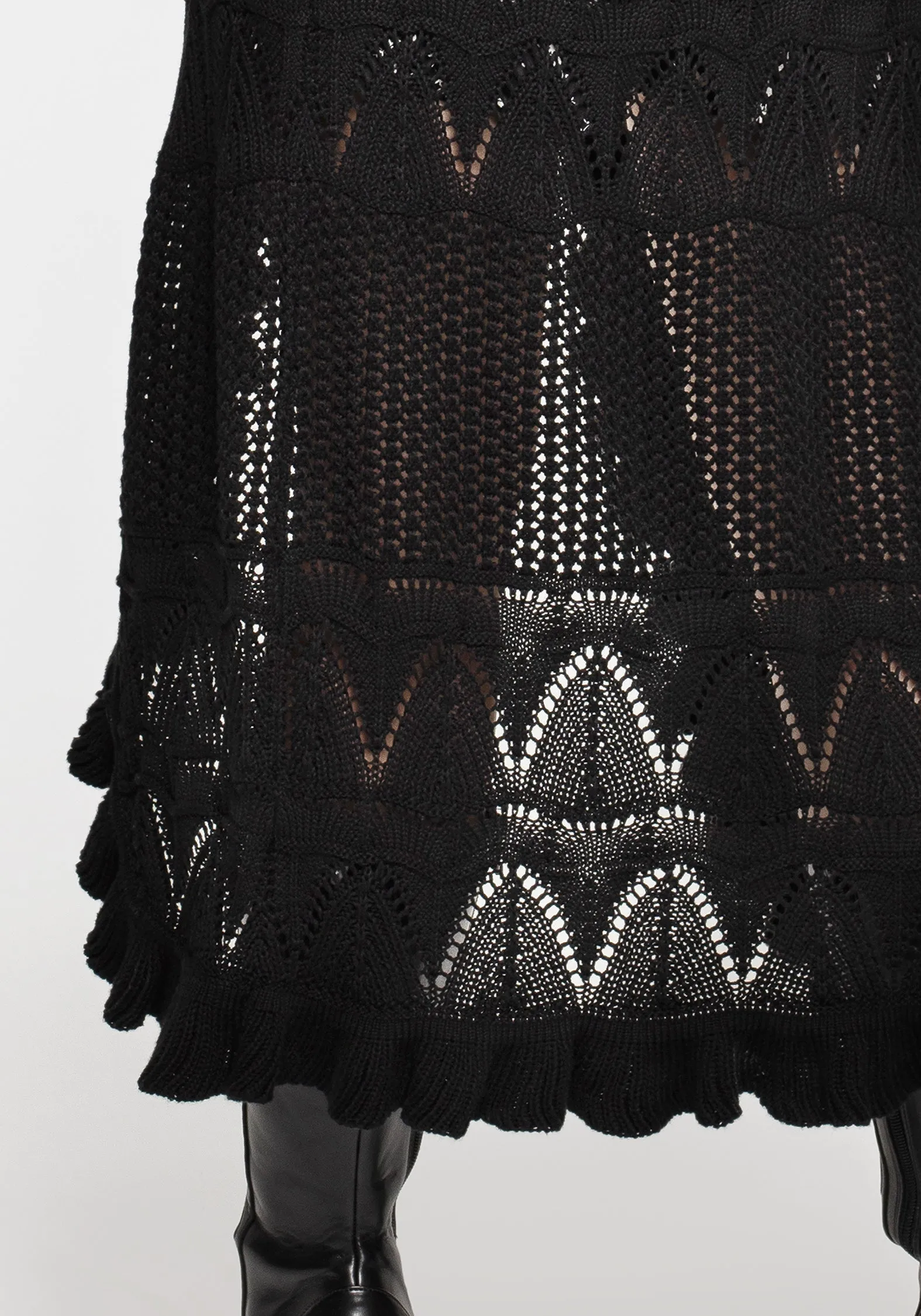 Essential Drape Soft Drape Alexis Ruffle Longline Cardigan