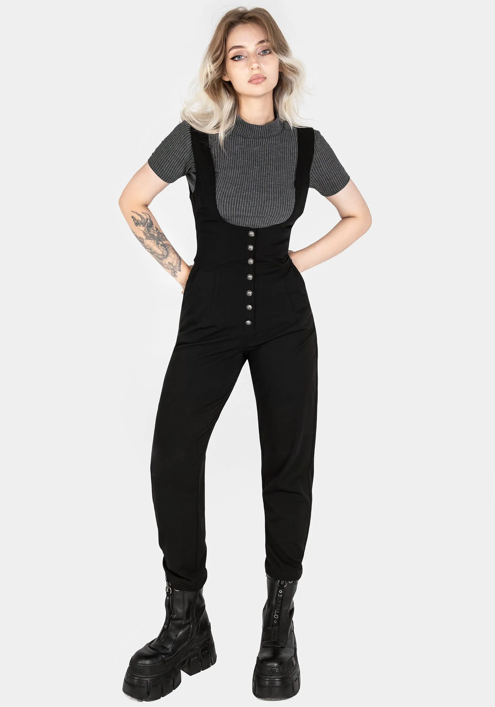 Relaxed Feel Flexible Motion Alicia Tailored Suspender Jumpsuit