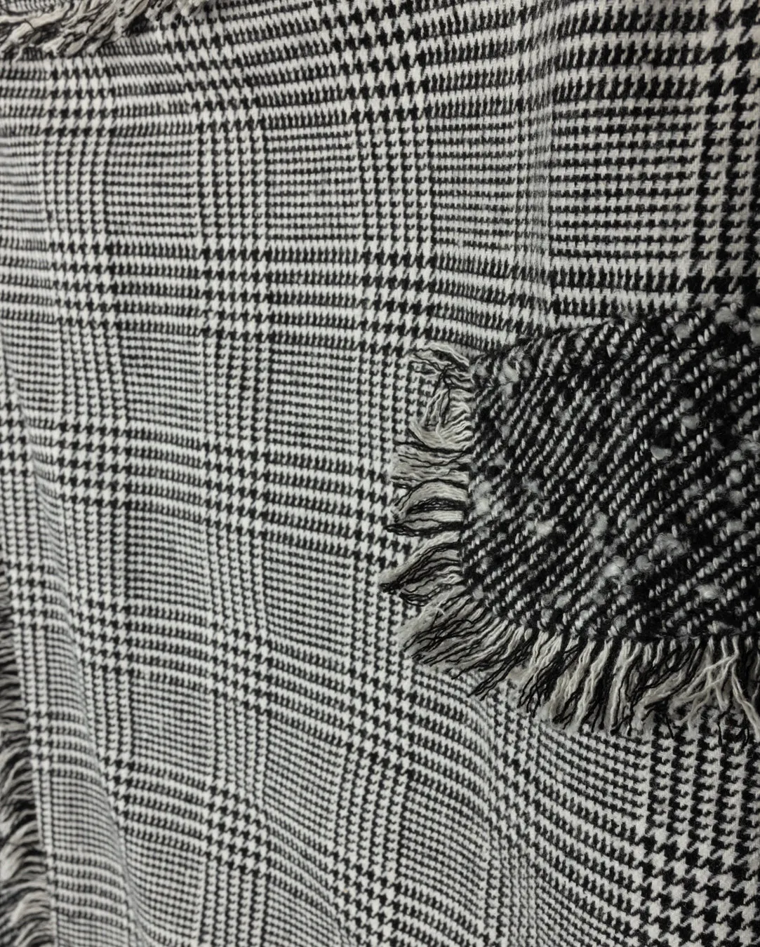 Laidback Feel Half Wrap Wool Plaid Skirt