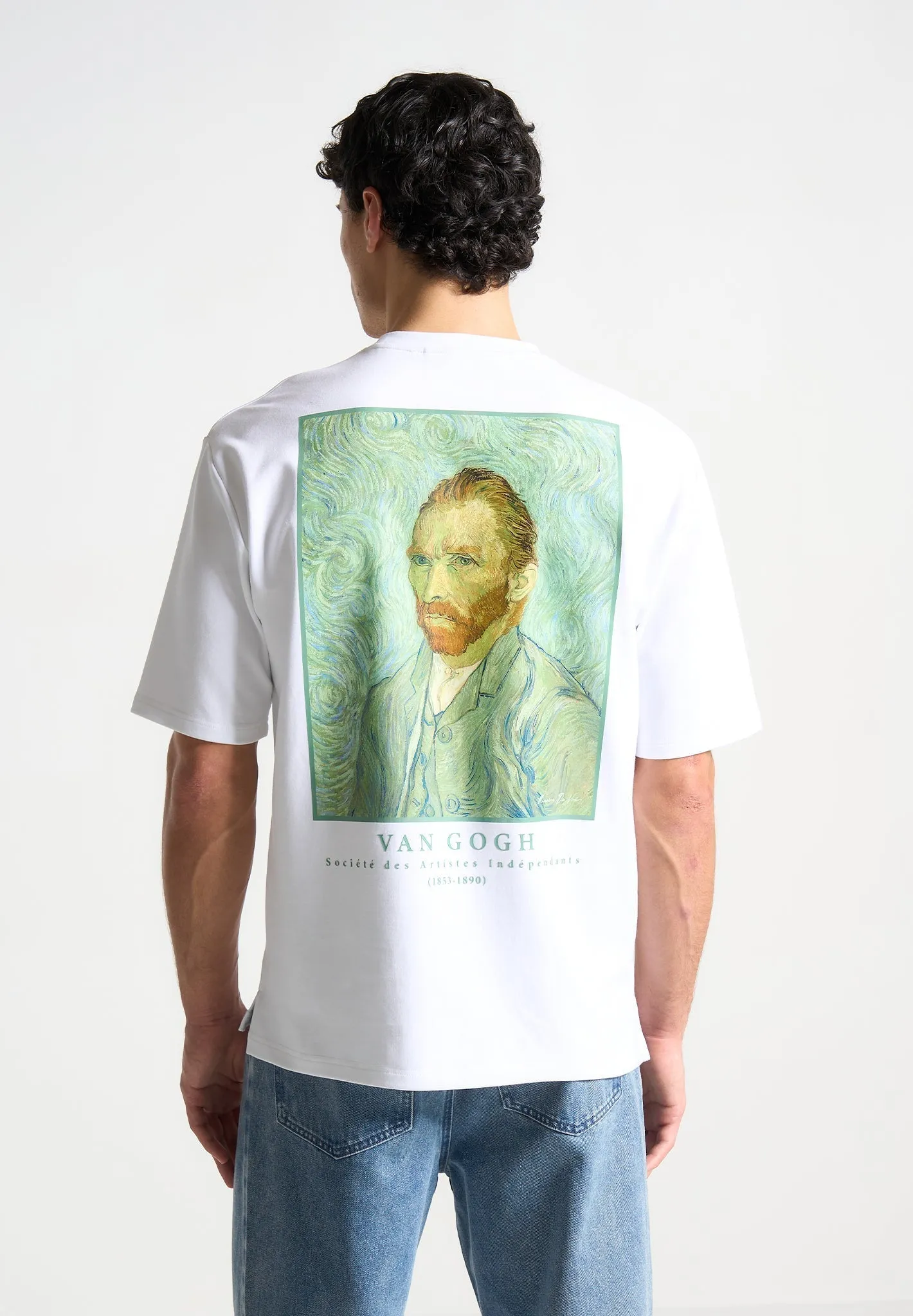 Urban Fashion Self Portrait - Van Gogh T-Shirt - White