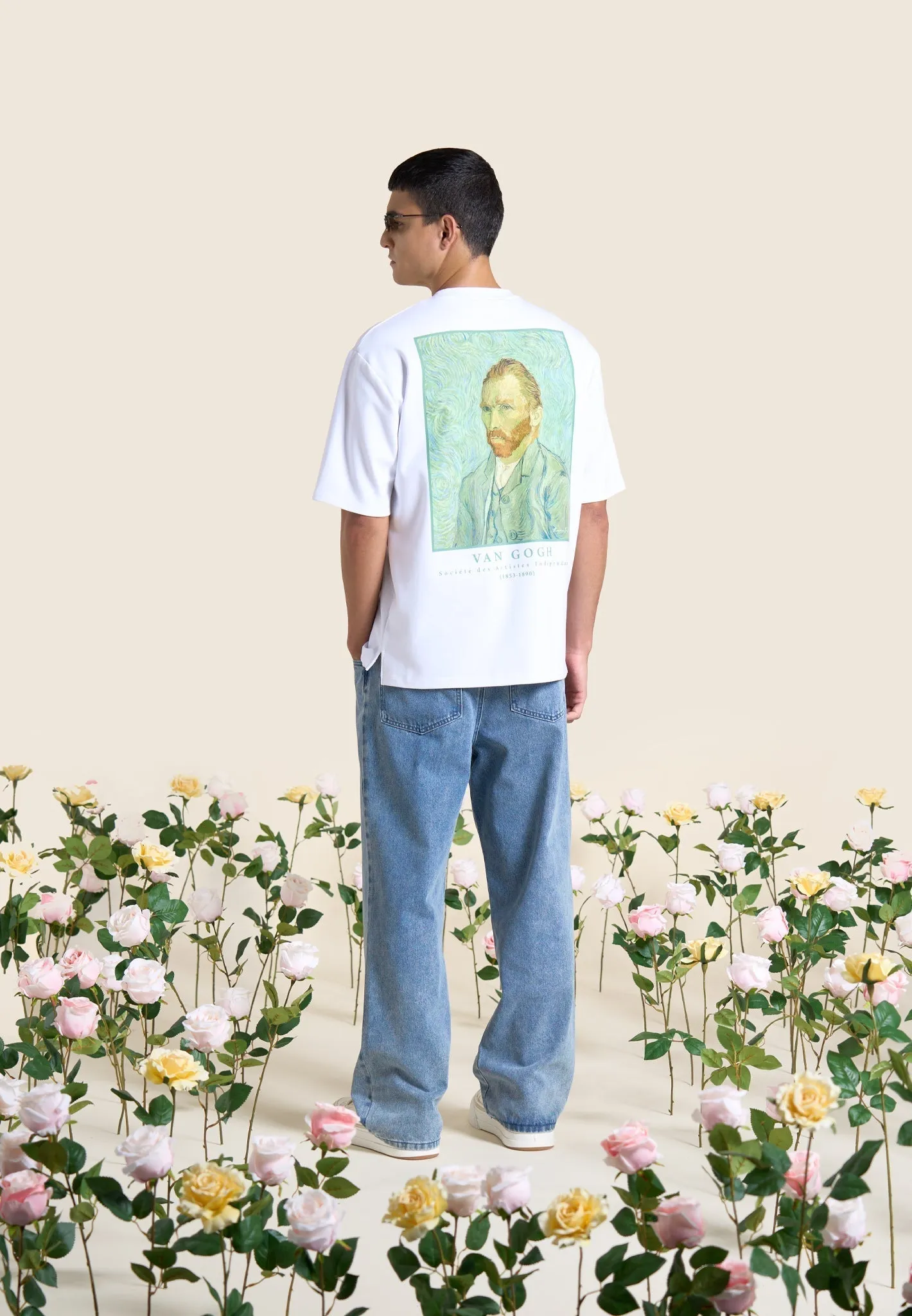 Weekend Vibes Self Portrait - Van Gogh T-Shirt - White