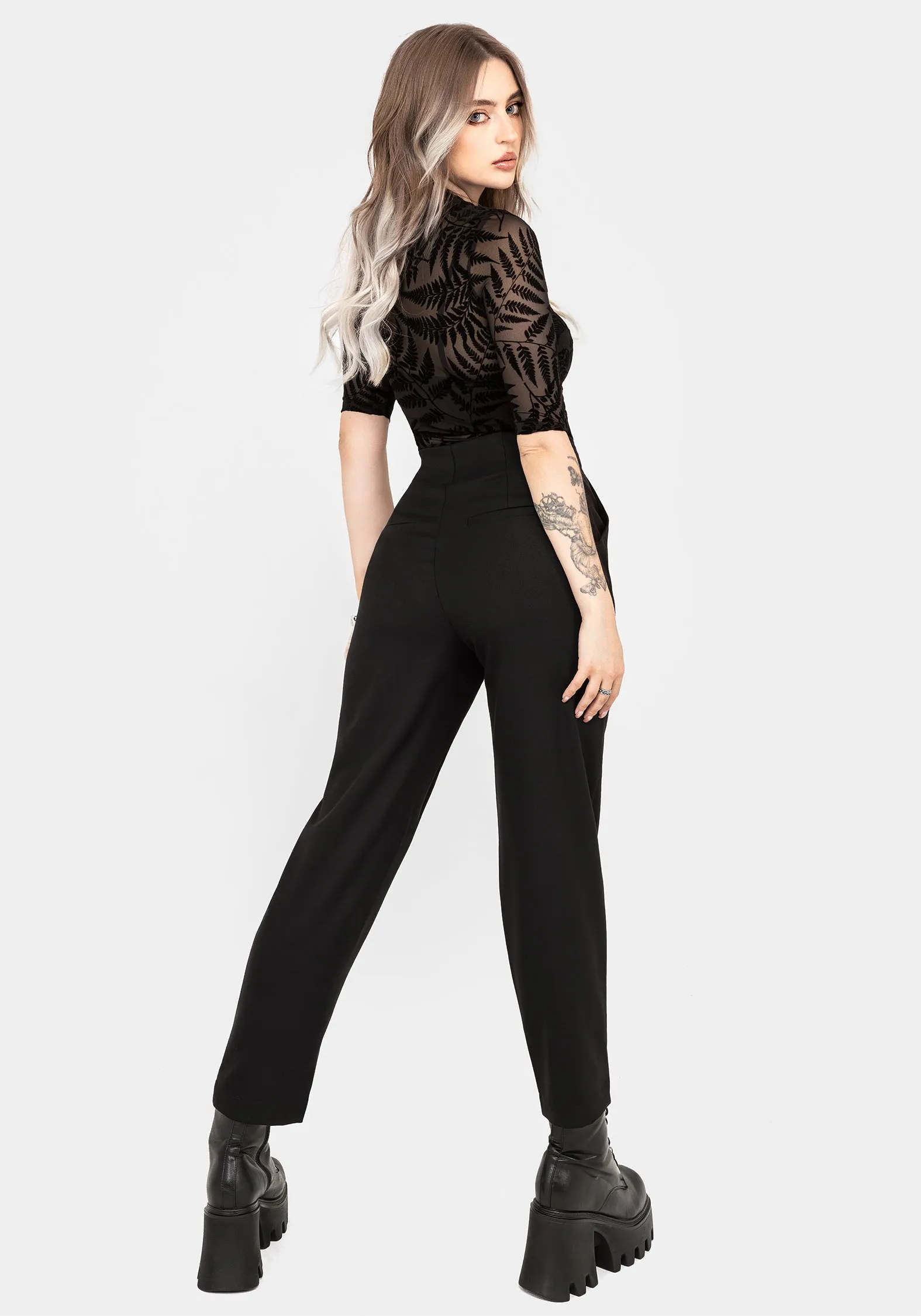 Style Innovation Cassandra Lace-Up Waist Tailored Trouser
