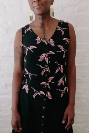 Light Warmth Aviva Top in Crane Crepe