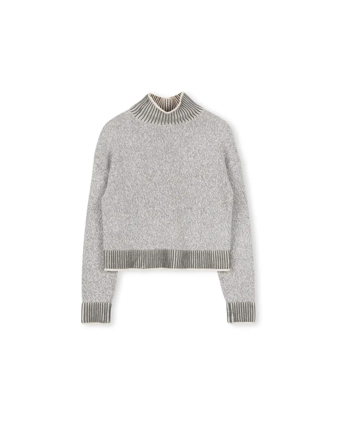 Chilly Layer Look Marled Knit Sweater