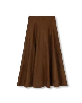 Bold Mood Soft Mood Suede Paneled Maxi Skirt