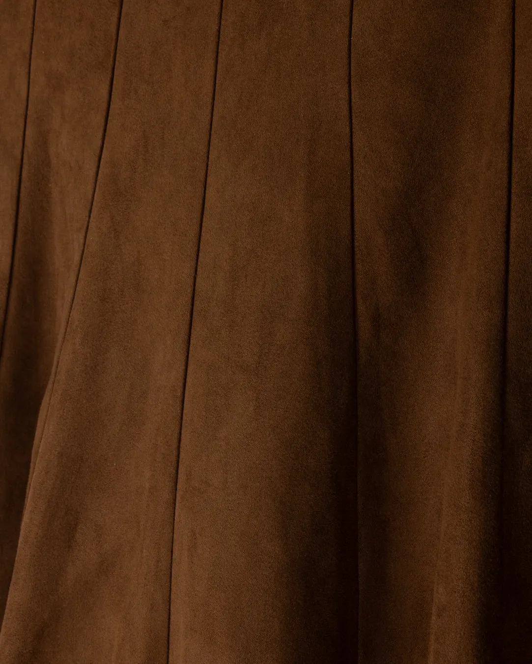 Suede Paneled Maxi Skirt Quick Fit Relaxed Vibe