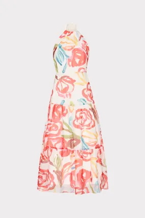 Date-Night Hayden Floraison Rouge Organza Dress