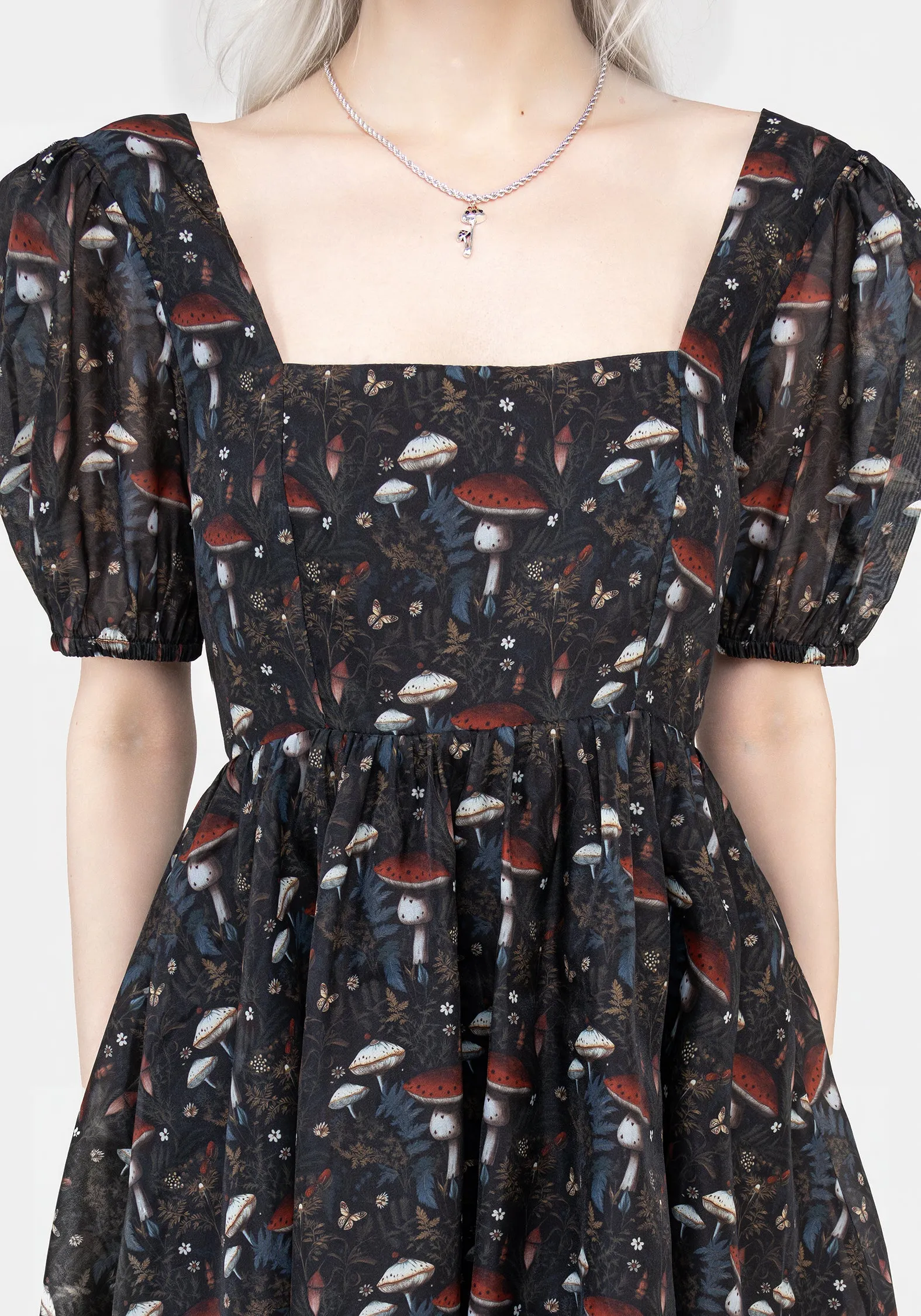 Amanita Organza Puffball Mini Dress Daytime Fit Trendy Piece