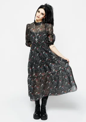 Amanita Organza Tiered Midaxi Dress Smart Vibe