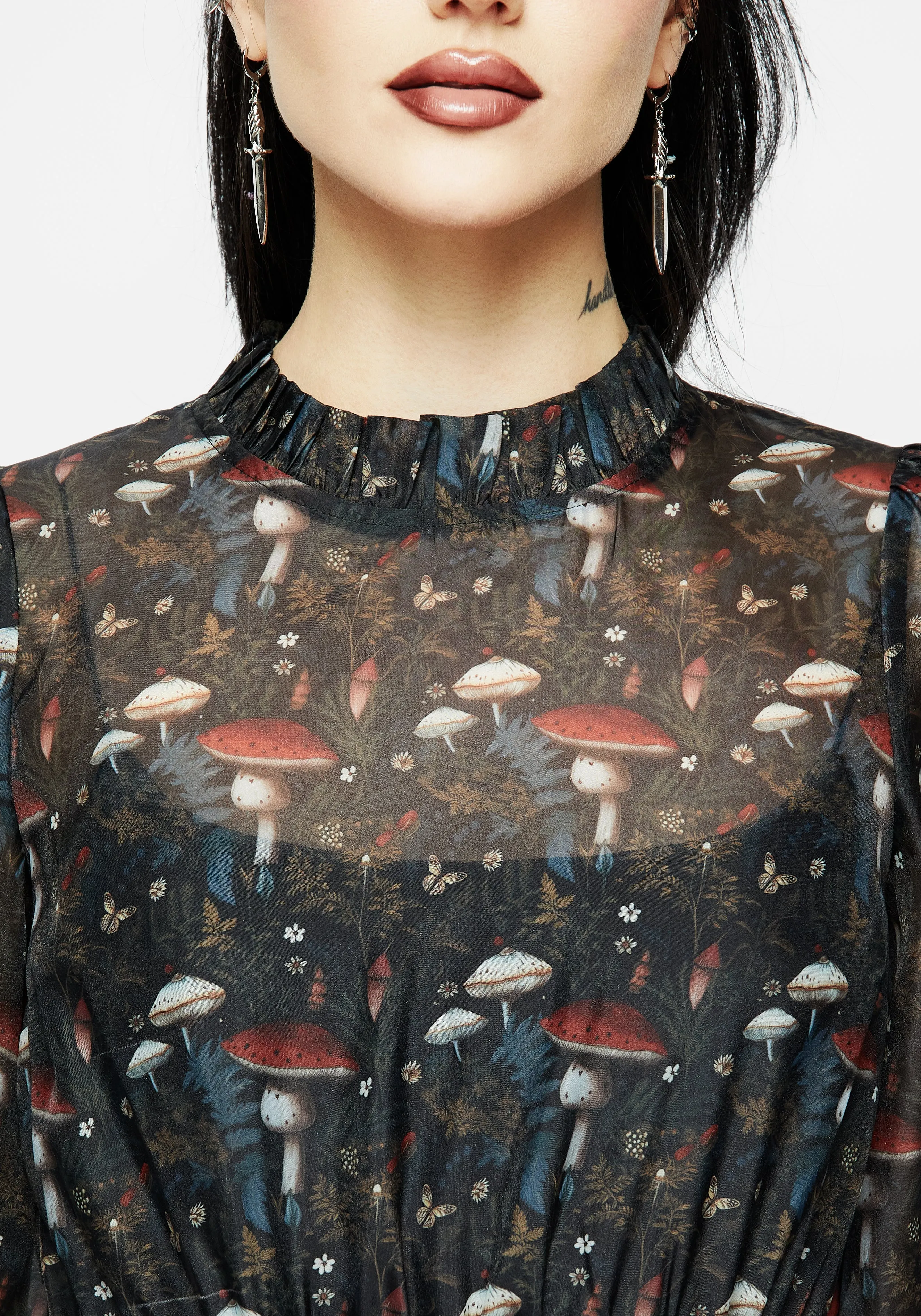 Amanita Organza Tiered Midaxi Dress Perfect for Travel