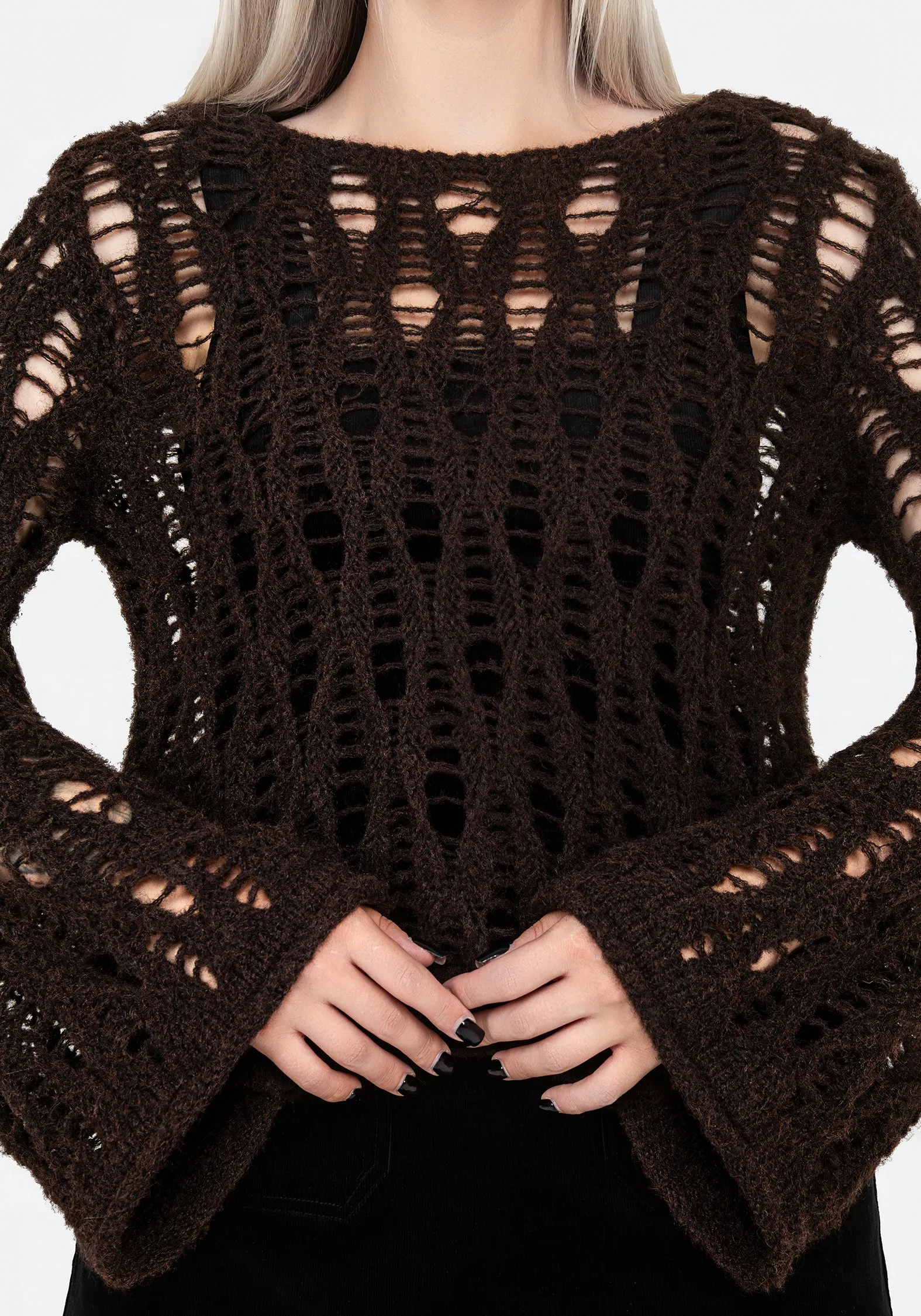 Ameila Pointelle Jumper Loopwheel Construction