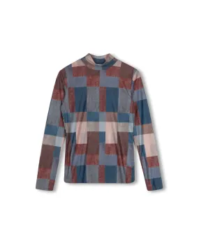 Mesh Box Printed Turtleneck comfortable option