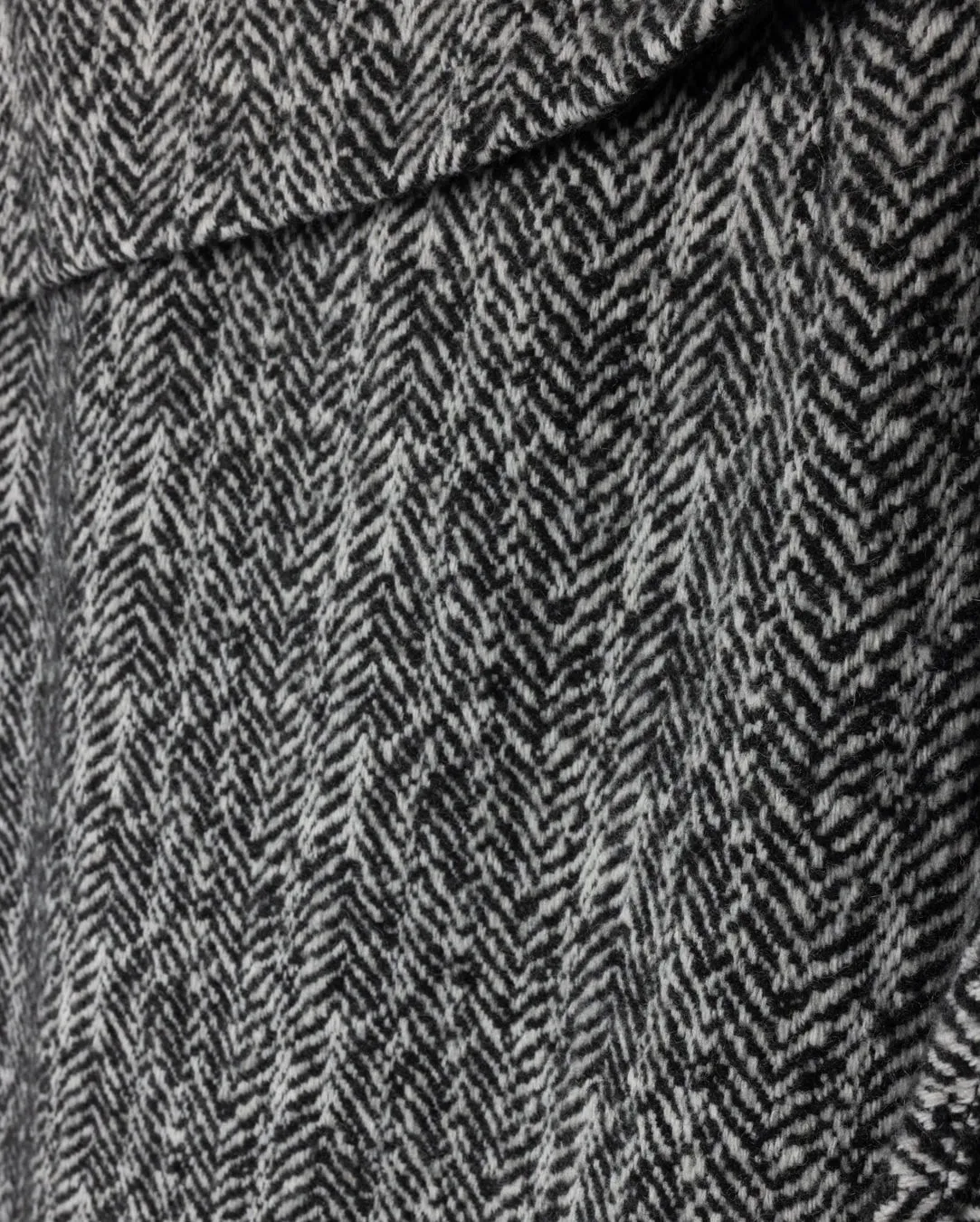 Beach Day Herringbone Draped Tweed Skirt