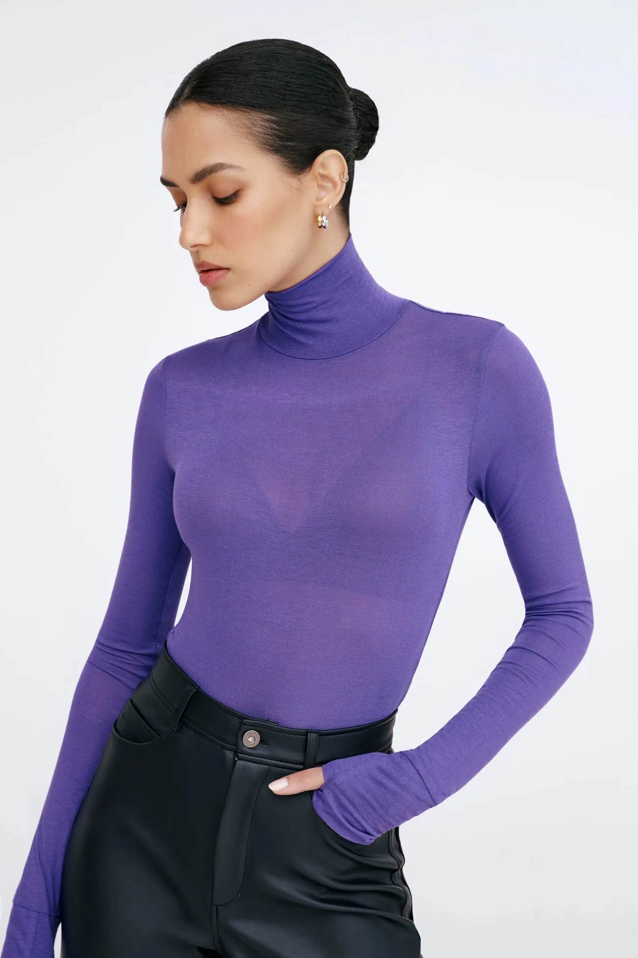 Annie Sheer Bodysuit AntiStaticInnerLining Multipurpose Layering Piece