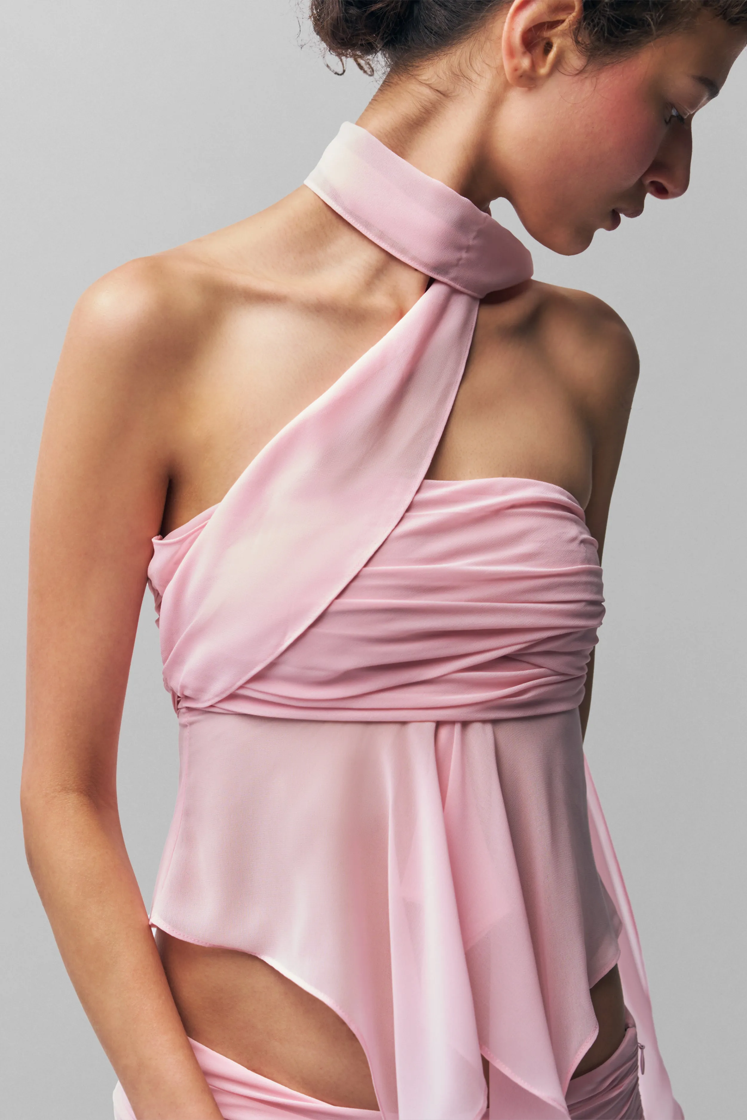 Chiffon Wrap Around Top Temperature Balancing Multi Purpose Layering