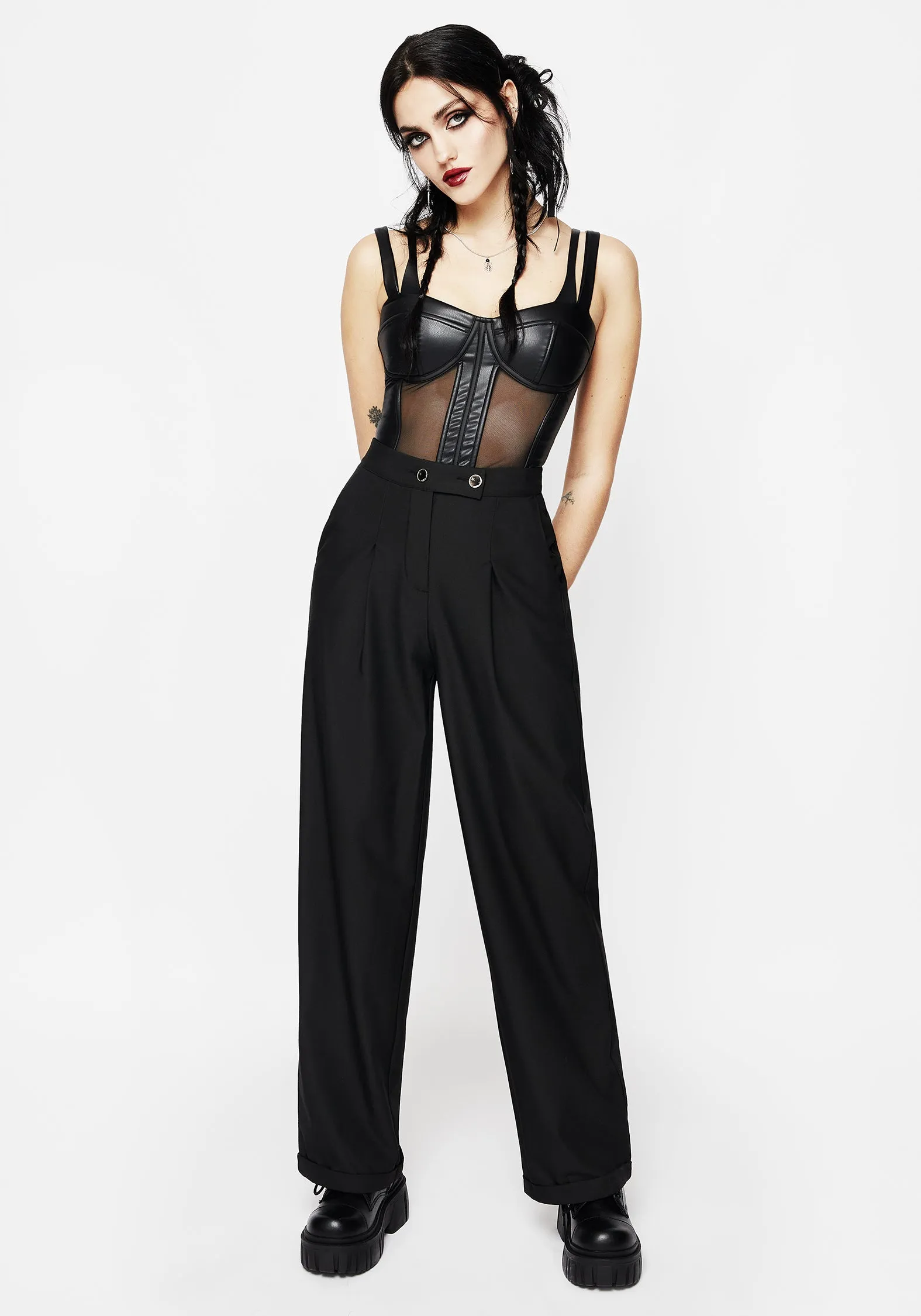 Loretta Mesh Cut Out Corset NonFade Dye