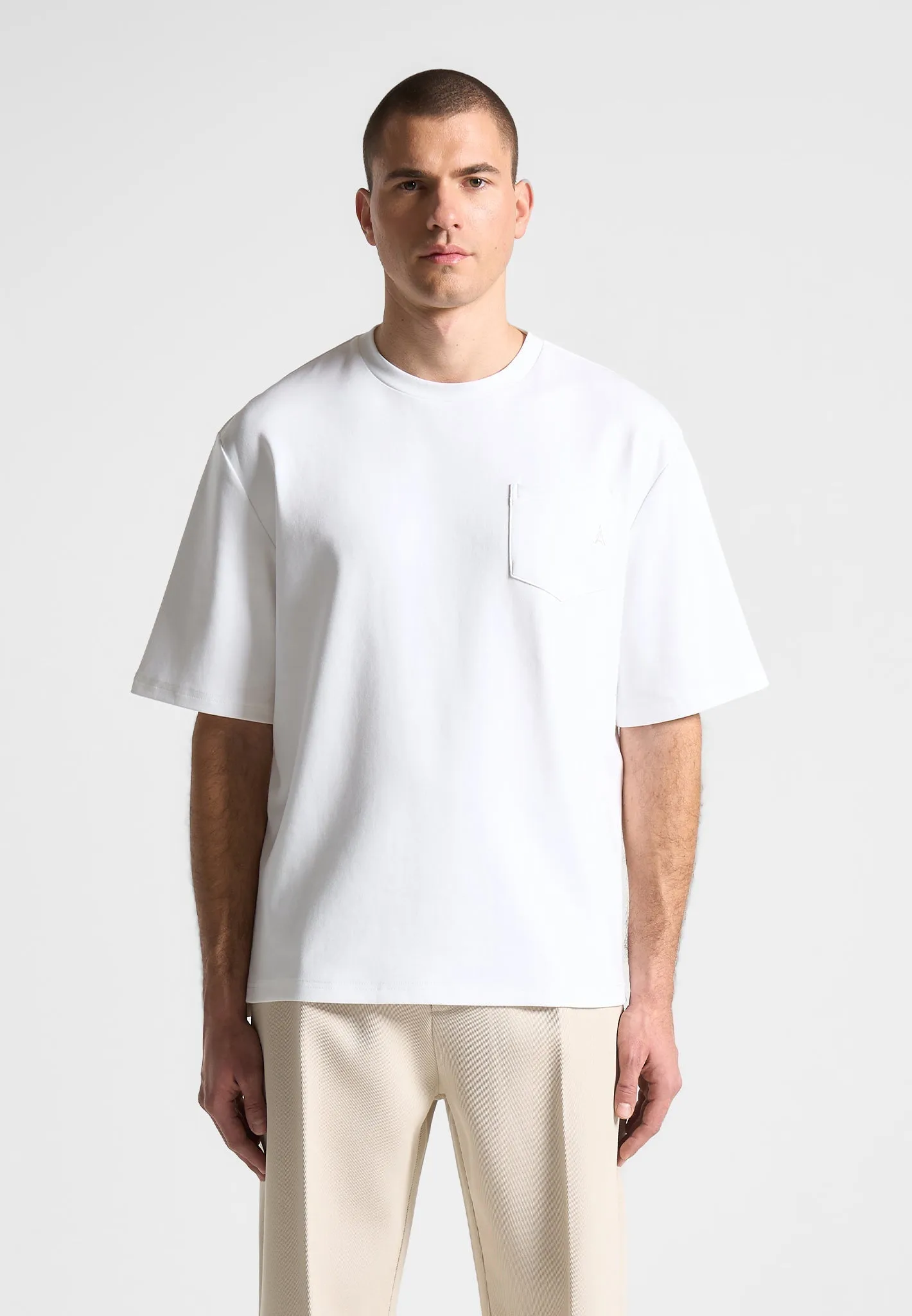 Antoine - Relaxed Fit T-Shirt - White Quick Release Placket