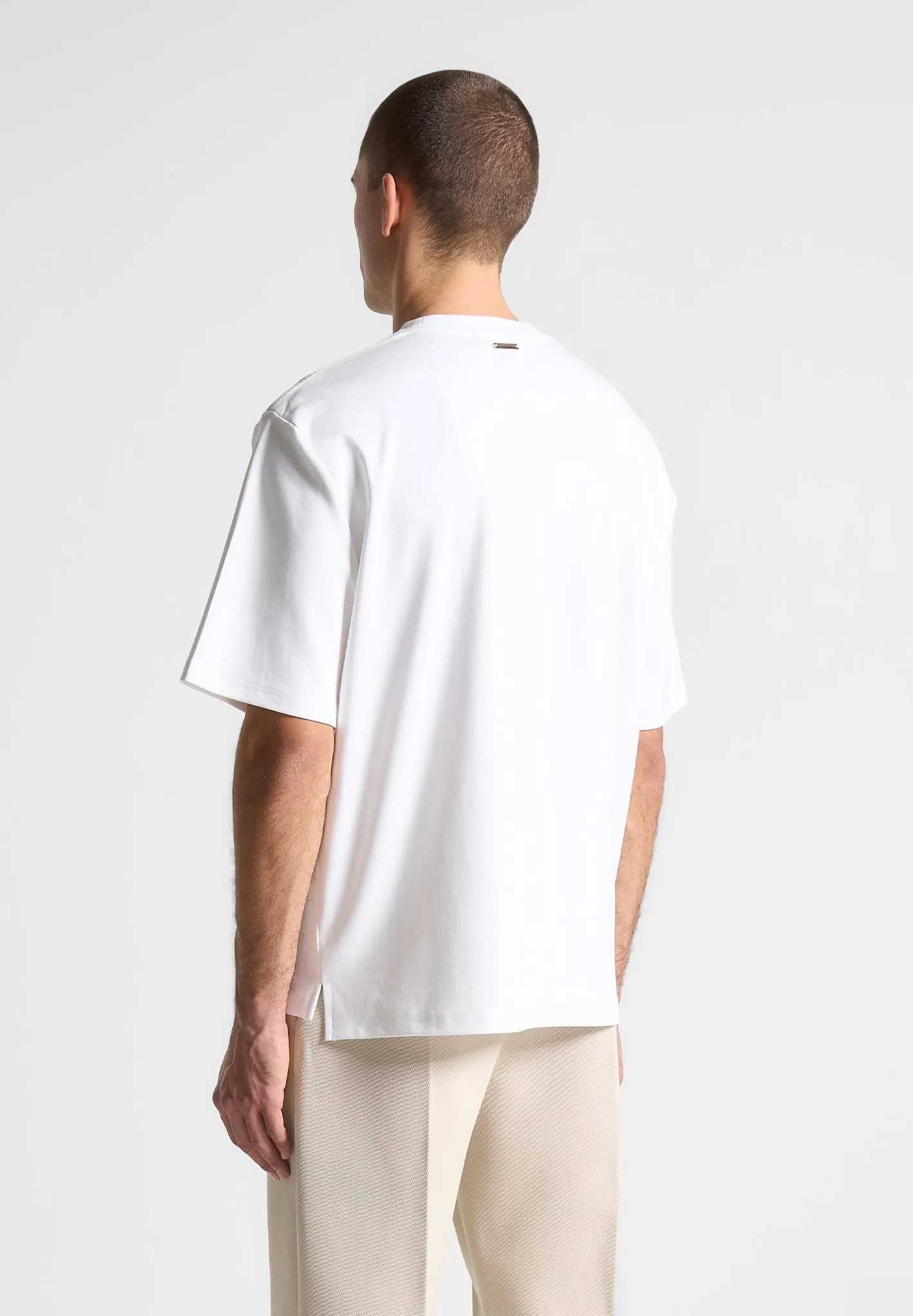 Antoine - Relaxed Fit T-Shirt - White Versatile Clothing Microfiber Material