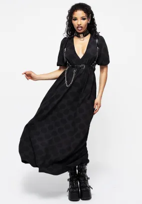 Arachnida Bouffant Sleeve Maxi Dress Quick Elegance Effortless Look