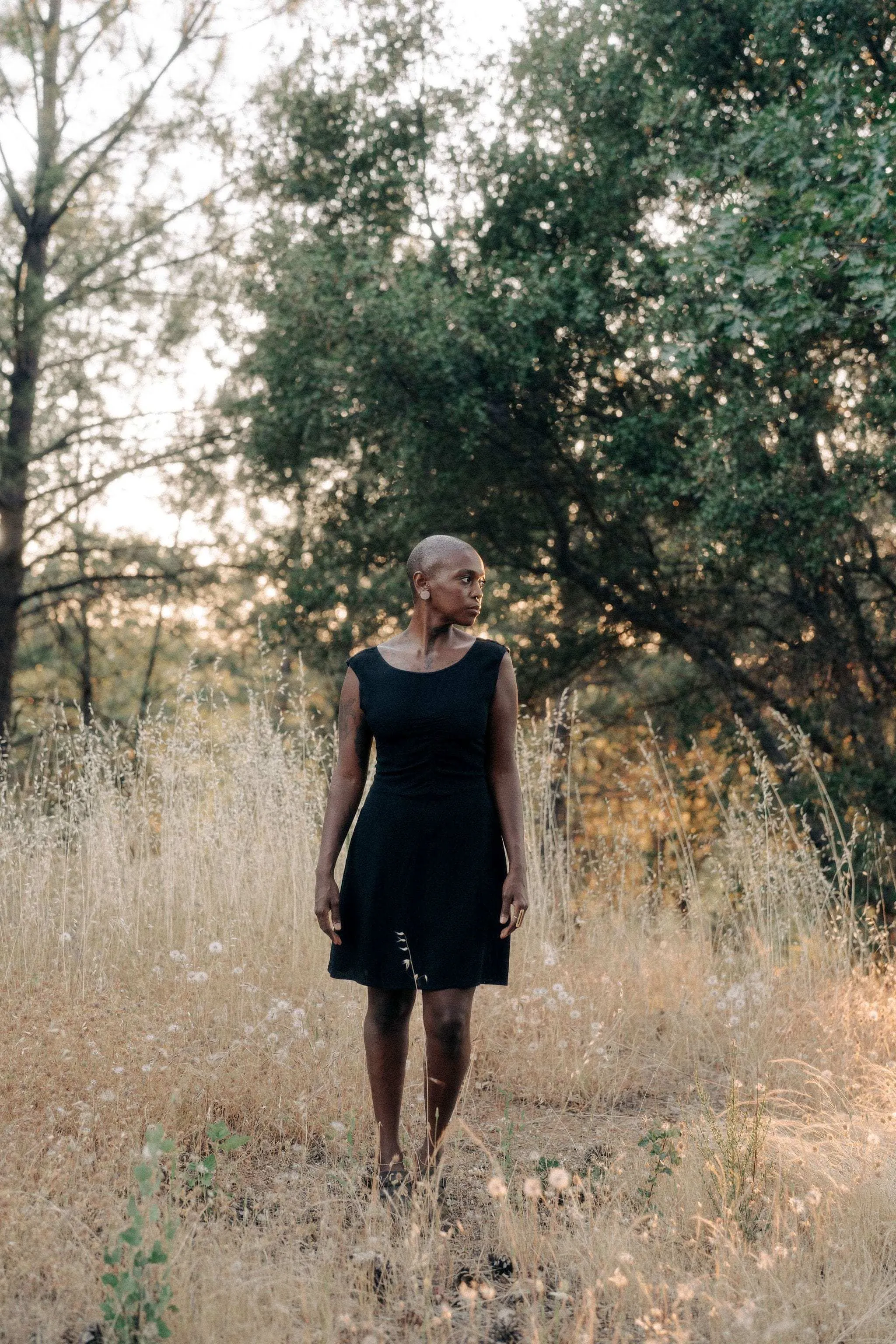 Archie Dress in Black Rayon Mid layer