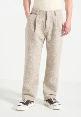 Routine Wear Fade Resistant Finish Arnault - Boucle Pleated Jeans - Beige